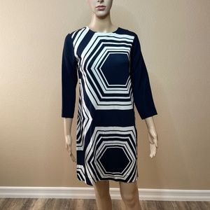 Ann Taylor Geometric Print Dress. Size Small Petite.